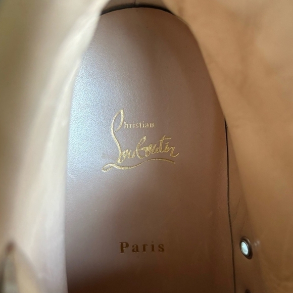 Christian Louboutin Silver Metallic ‘Orlato' Red Bottom High Tops EU 43 US 10 - Picture 9 of 10